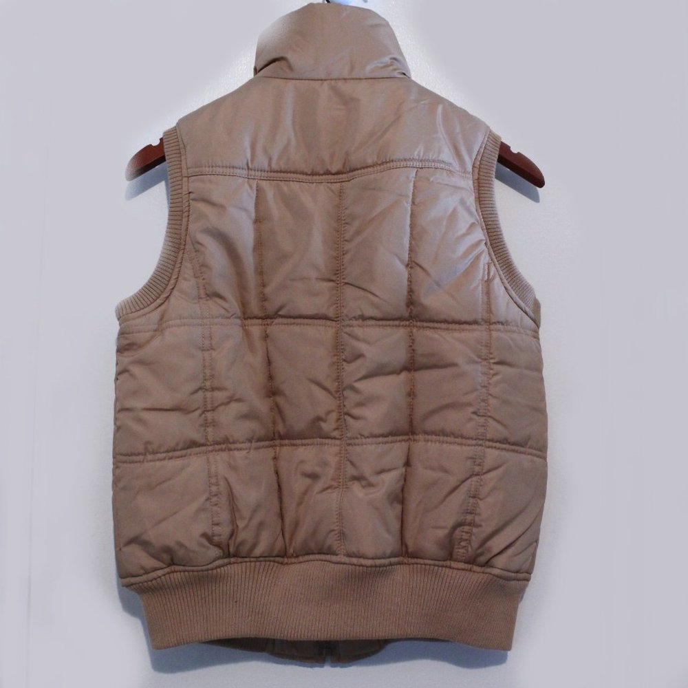 OUTEREDGE, TAN PUFFER VEST,  SIZE SMALL - Picture 2 of 7